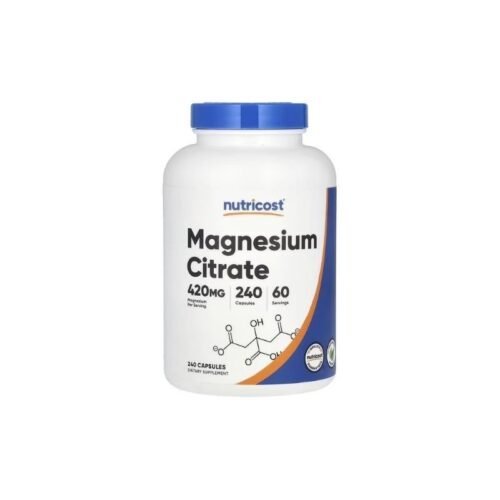 CITRATO DE MAGNESIO NUTRICOST 240 CAPSULAS 60 SERV